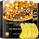 Under Eye Patches (24 Pairs) - Golden Under Eye Mask for Dark Circles, Puffiness & Wrinkles, Natural Collagen Eye Gels Pads for Refreshing, Revitalizing, Beauty & Personal Care