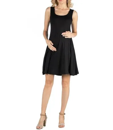 24seven Comfort Apparel
A Line Slim Fit and Flare Maternity Dress