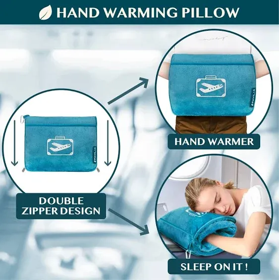 Airplane Fleece Travel Blanket Pillow