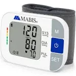 Mabis Universal Wrist Talking Blood Pressure Monitor, Visual BP Guide, 396 Reading Memory Storage for 4 Users, Protective Storage Case, FSA & HSA