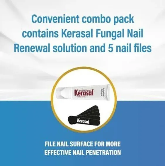 Kerasal Nail Renewal and Nail File Combo Pack, Restores Appearance of Discolored