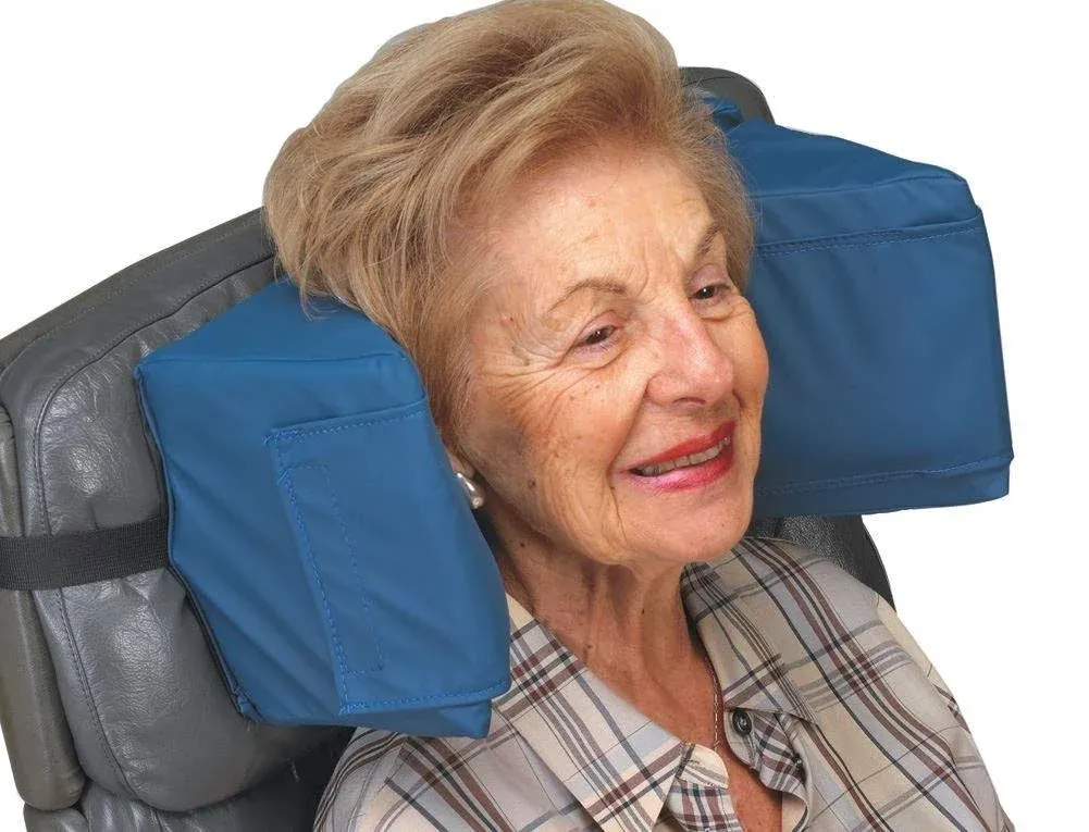 Skil-Care Adjustable Head Positioner w/Gel. One Size - Additional Comfort for Wheelchair or Geri-Chair Patients. Wheelchair Cushions and Accessories. 914364