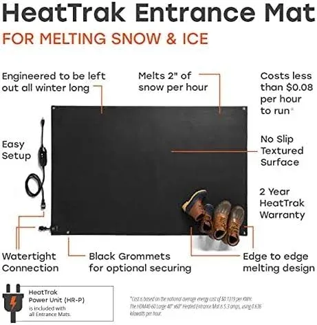 HeatTrak Heated Snow Melting Mats for Entrances