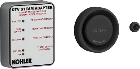 KOHLER K-5548-K1-BL Invigoration Series Dtv+ Steam Adapter Kit In Matte Black