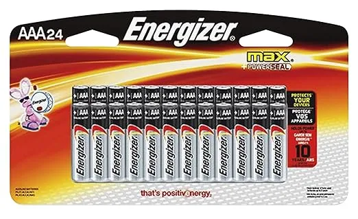 Energizer 30039800103896 Max Premium AAA Batteries, Alkaline Triple A Battery (24 Count) E92BP-24, 4" Height, 7.25" width