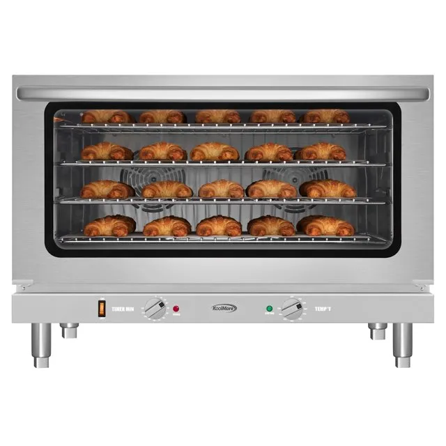 32 in. Countertop Convection Oven, Holds Full Size Pans, 4 Racks and 3500W of Power, 240V in Stainless-Steel (KM-CTCO-44)