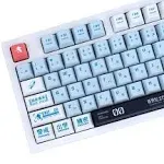 JSJT Japanese Keycap Set-Sky Blue Keycaps 137 Keys PBT Dye Sublimation Custom Keycaps with 6.25u/7u Spacebar for DZ60/RK61/64/gk61/68/84/980/104 MX Switches Mechanical Keyboards