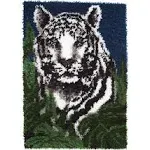 WonderArt  Latch Hook KIt &#034; WHITE TIGER  &#034; 426126  Size 24&#034; x 34&#034;