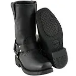 Xelement 2442 Women's Black Classic Full Grain Leather Harness Motorcycle Rider Boots - 6.5