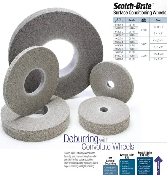 3M Deburring Wheel 6X1/2X1