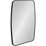 Kate and Laurel Zayda Metal Square Barrel Mirror - 20x28 - Black