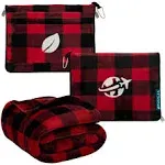 Travel Blanket Pillow Set Soft Lightweight Blanket For Airplane Travel Essential