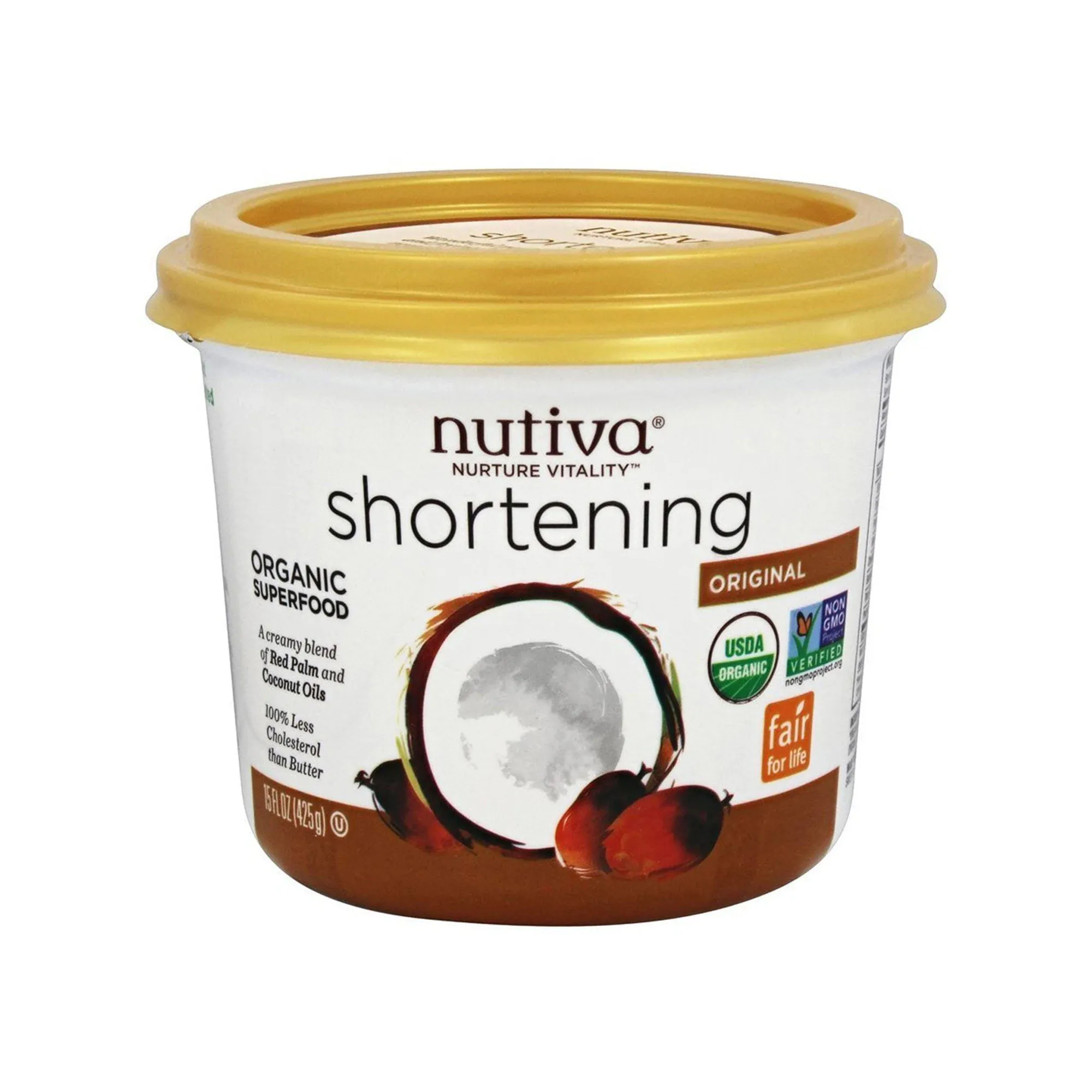 Nutiva Nurture Vitality Shortening, Organic, Original - 15 fl oz