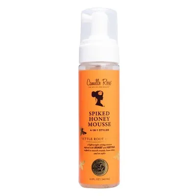 Camille Rose Spiked Honey Mousse 4-in-1 Hair Styler to Define Curls and Hold Styles Into Place while Nourishing and Adding Shine | With Honey and Nettle Root