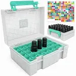 Travel Essential Oil Storage, 35 compartments, and labeling stickers (cracked)