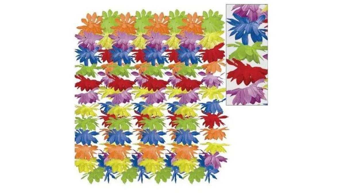 Multi Colored 36" Flower Leis (25 Count)