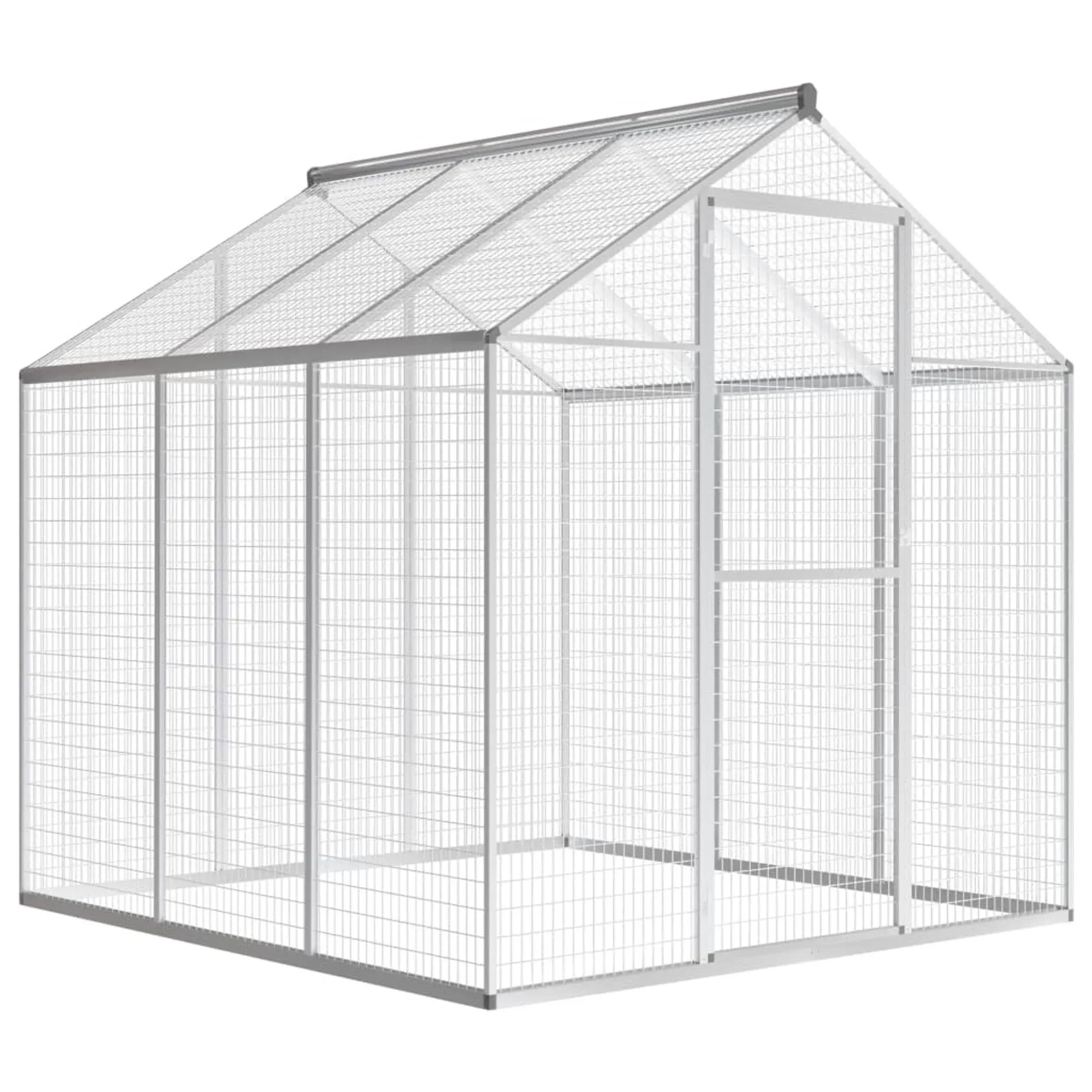 Outdoor Aviary Aluminium 76.4&#034; Small Animal House Bird Cage Habitat Box Hutches