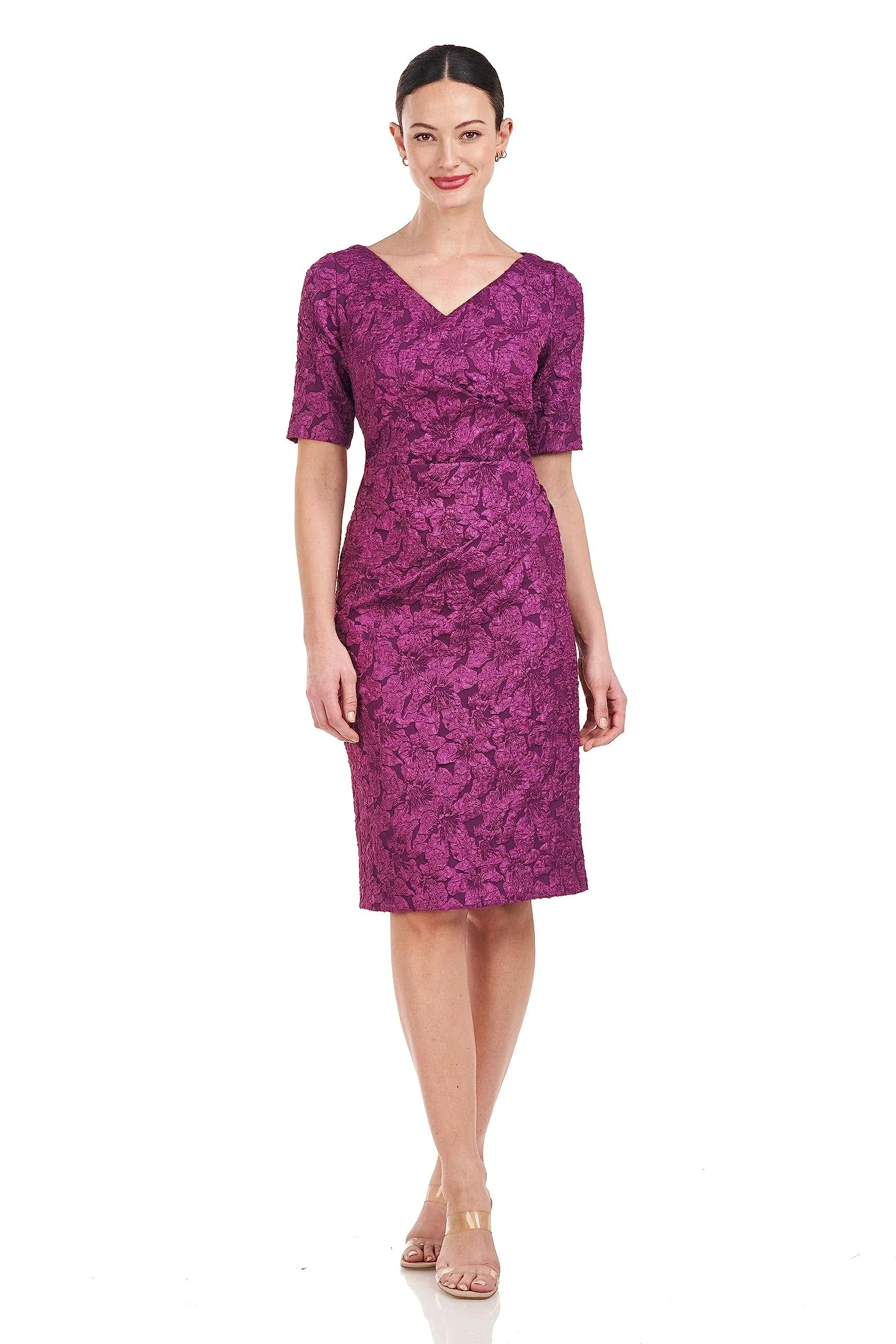 JS Collections Gianna Knee-Length Dress, 2 / Purple