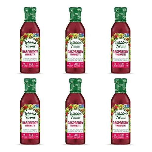 Walden Farms Calorie-Free Raspberry Vinaigrette, 12 oz (Pack of 6)