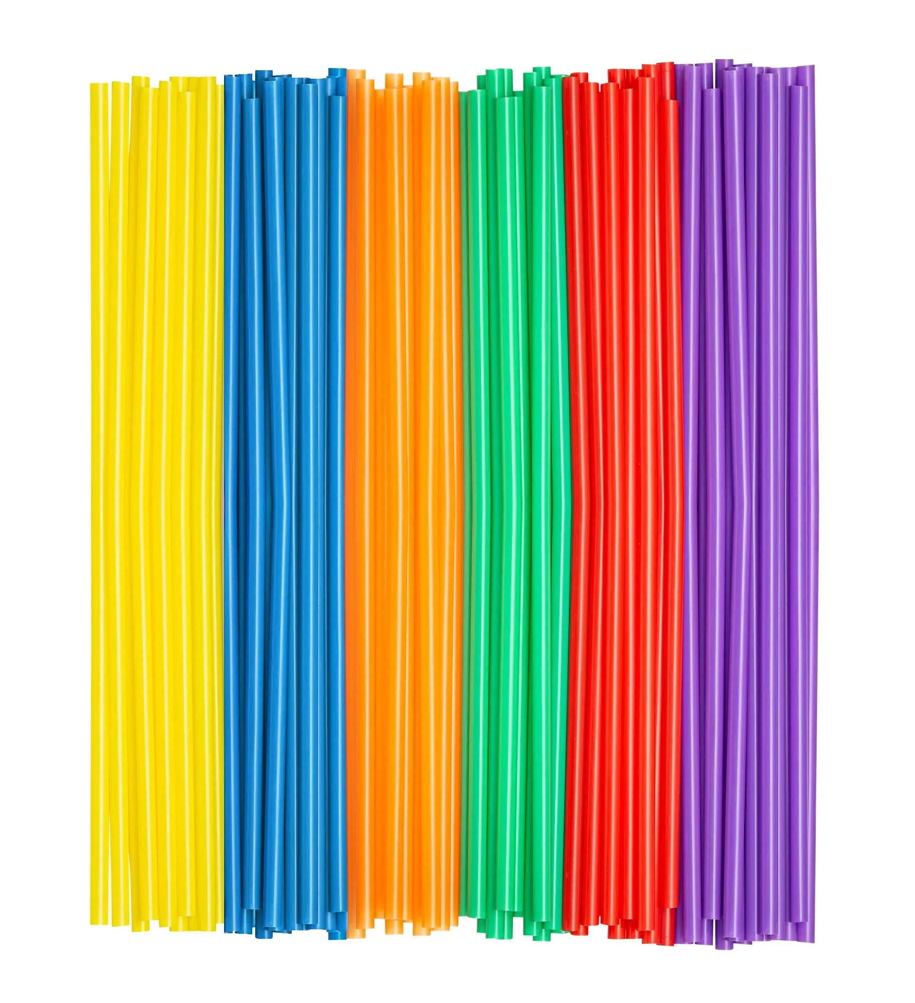 Comfy Package, 500 Pack Disposable Plastic Drinking Straws - Assorted Colors