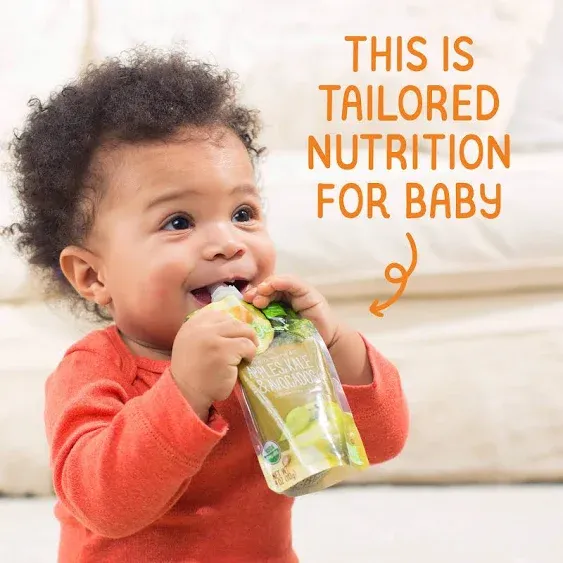 Happy Baby Organics Stage 2 Baby Food Pouches, Gluten Free, Vegan & Healthy Snack ...