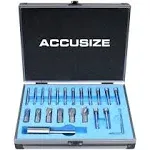 Accusize Industrial Tools 21 Pcs Hss Interchangeable Pilot Counterbore, 0121