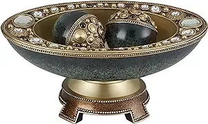 8.25"H Sedona Decorative Bowl With Spheres - Victorian - Decorative Bowls - by VirVentures | Houzz