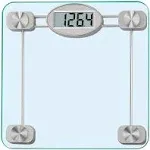 TAYLOR 75274192 Bathroom Scale, 400 lb Capacity, LCD Display, Metal Housing Material, Clear, 13.38 in OAW, 13.41 in OAD