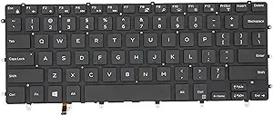 TLBTEK Backlight Laptop Keyboard Replacement Compatible with Dell XPS 15 7558 7568 7590 15-9000 9550 P56F 9560 9570 N7547 N7548,Precision 5510 5520 5530 5540 M5510,Inspiron 15 7558 7568 P55F Laptop