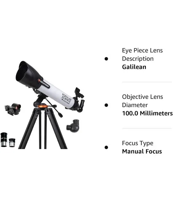 Celestron Popular Science Explorer DX Refractor Telescope