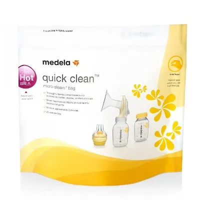 MEDELA - QUICK CLEAN MICRO STEAM BAGS - 5 BAGS/BOX NEW