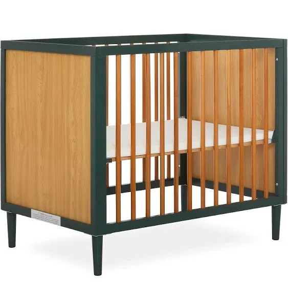 Dream On Me Lucas Mini Modern Portable Crib with Rounded Spindles