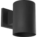 Cylinder Collection 5&#034; Modern Outdoor Wall Lantern Light Black