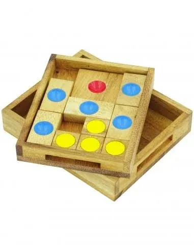 Prison Escape - Khun Phaen - Klotski - Brain Teaser in Fine Wood - 16 Games in 1 - Mixed Difficulties