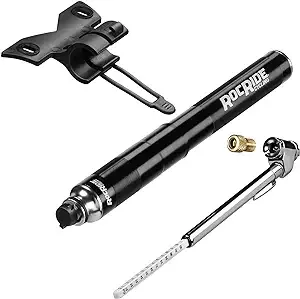 RocRide Mini Bike Tire Pump with Pencil Tire Pressure Gauge Inflates to 120 PSI  | eBay