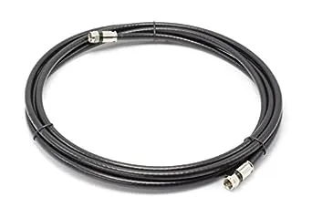 THE CIMPLE CO 30' Feet, Black RG6 Coaxial Cable with Weather Proof Connectors, F81 / RF, Digital Coax - AV, Cable TV, Antenna, and Satellite, CL2 Rated, 30 Foot