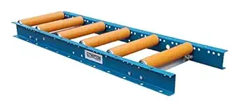 Lavex 18" x 60" Medium-Duty Gravity Conveyor with 1 15/16" Polyurethane Coated Rollers and 6" Centers - 2680 lb. Capacity