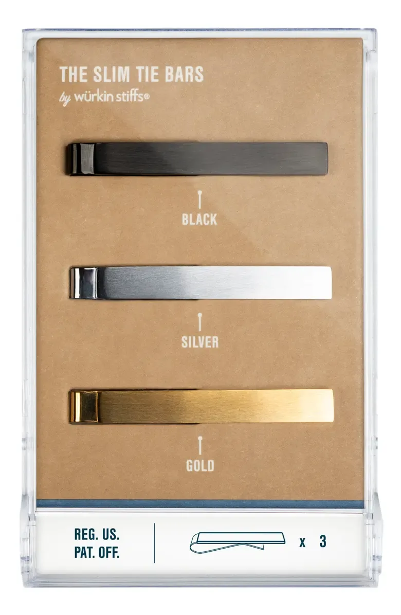 The Slim Tie Bar 3-Pack