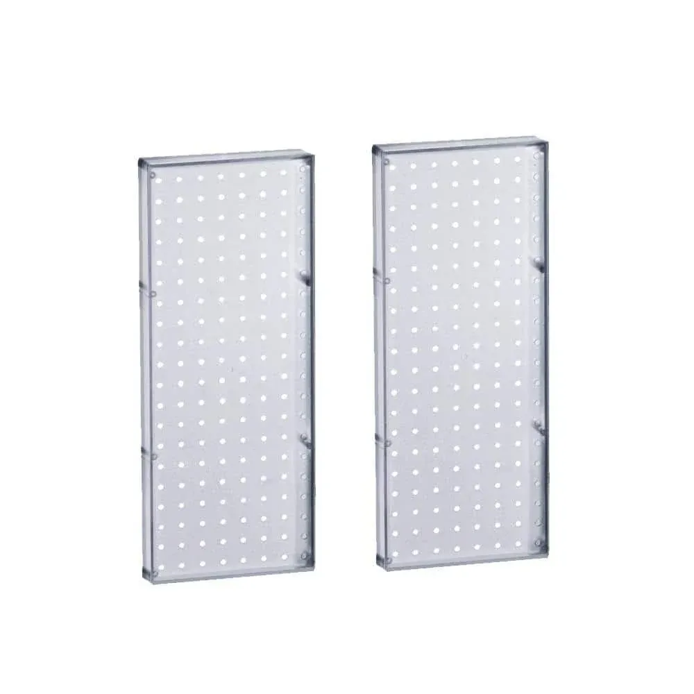 Azar 770820 Pegboard 1-Sided Wall Panel, Clear Translucent Color, 2-Pack