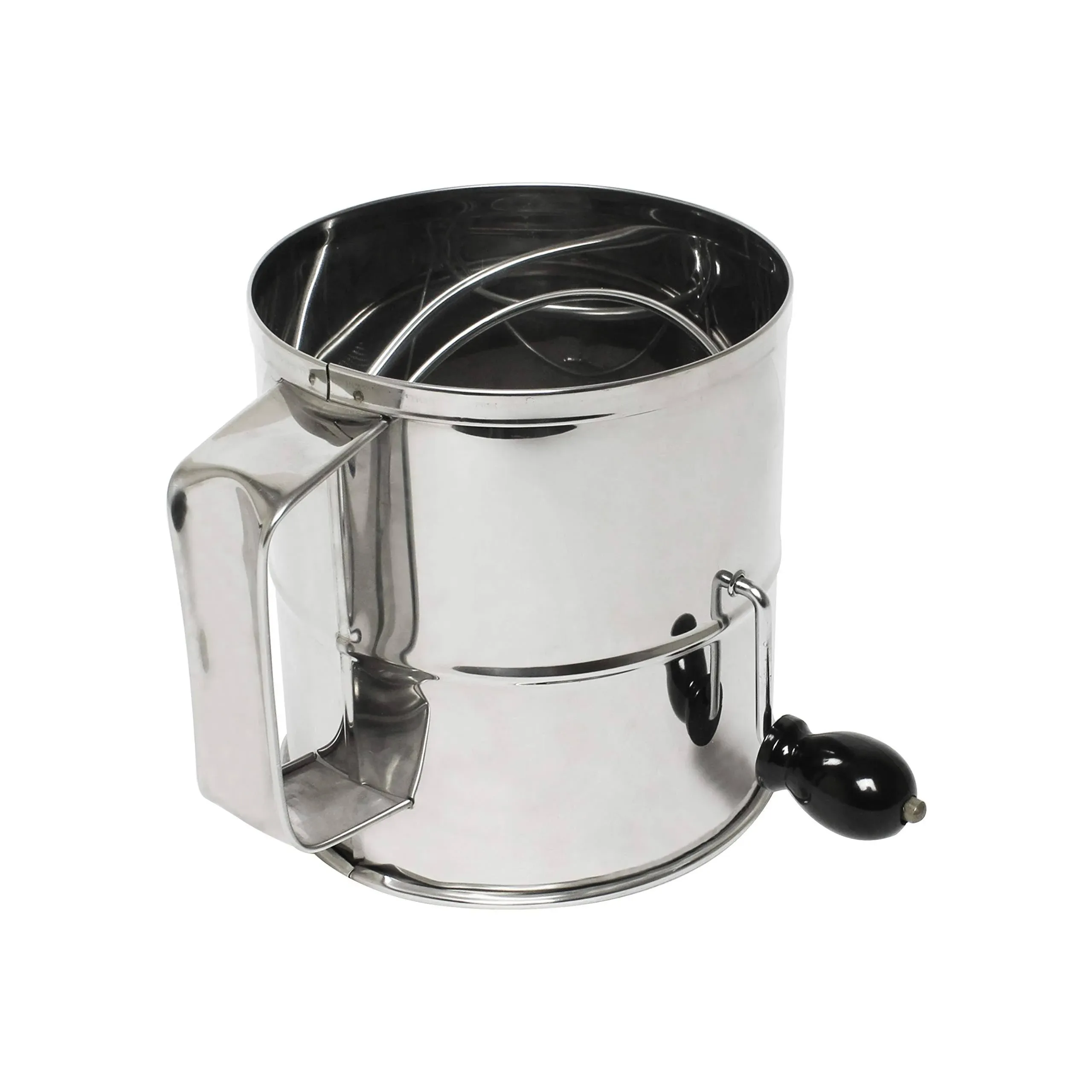 SLFS008 Thunder Group 8 Cup Stainless Steel Rotary Flour Sifter