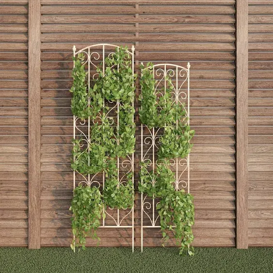 Pure Garden 50-LG5081 (White) Garden Trellis-for Climbing Plants