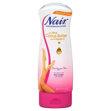 Nair Hair Remover Lotion Cocoa Butter & Vitamin-E 9 Ounce (266ml) (6 Pack)