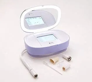 Trophy Skin UltradermMD - 3 in 1 Home Spa Microdermabrasion - Deep Skin Exfoliator Machine with Real Diamond and Pore Extractor Tips - Rejuvenate Face Skin and Even Out Skin Tone - Lilac