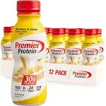 Premier Protein Shake, Bananas & Cream, 30g Protein, 1G Sugar, 24 Vitamins & Minerals, Nutrients to Support Immune Health, 12 Pack, 138.0 fl oz