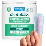 Dog Teeth Cleaning Finger Mitt Dental Wipe - Dog Plaque and Tartar Prevention with Brushing Beads