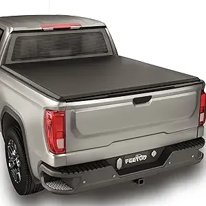 FeeTUO Soft Roll-Up Tonneau Cover Truck Bed for 2007-2024 Silverado/Sierra 1500 5 ...