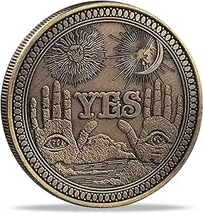 Yes No Challenge Coin Decision Maker Divination Coin(Bronze)