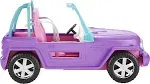 Barbie Off-Road Vehicle, Purple Toy Car with 2 Pink Seats and Rolling Wheels