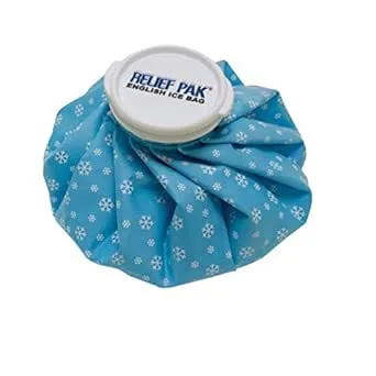 English-Style Ice Bag / Pack Cold Therapy to Reduce Swelling, Decrease Pain and Offer Cold Compression Relief from Bruises, Migraines, Aches, Swellings, Headaches and Fever, 9" Diameter