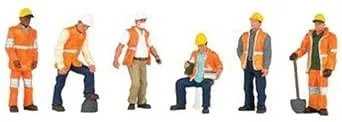 Bachmann Trains - FIGURES - MAINTENANCE WORKERS (6pcs/pk) - O Scale